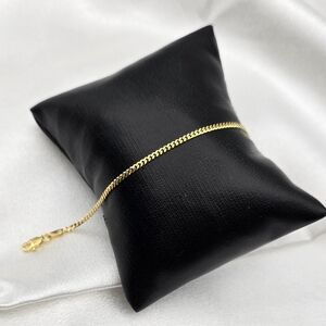 Dainty Gold Over Sterling Silver 925 Italian Cuban Chain Bracelet